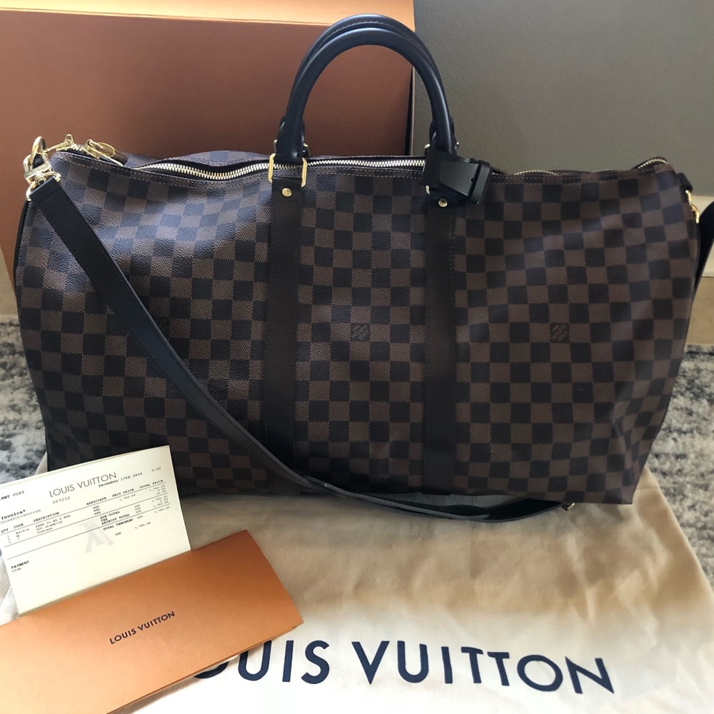 Louis Vuitton Keepall Bandoulière 55 damier ebene